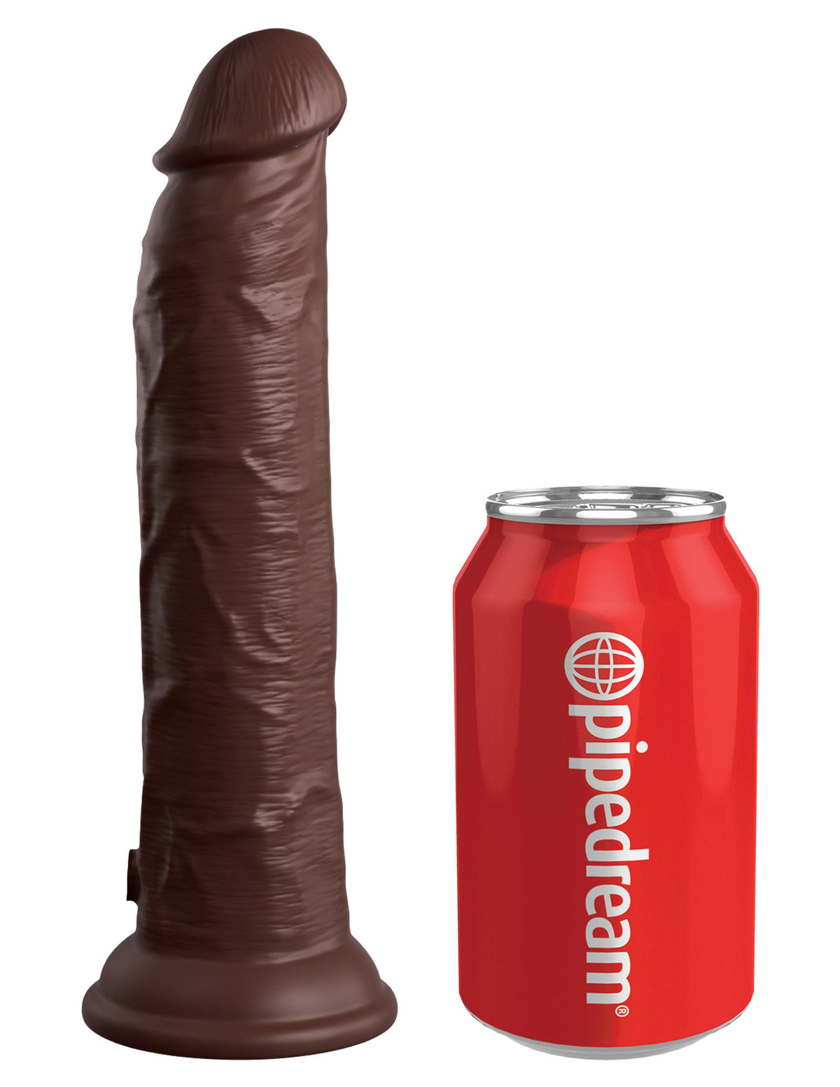 King Cock Elite 9 Inch Vibrating Silicone Dual Density Cock With Remote - Light