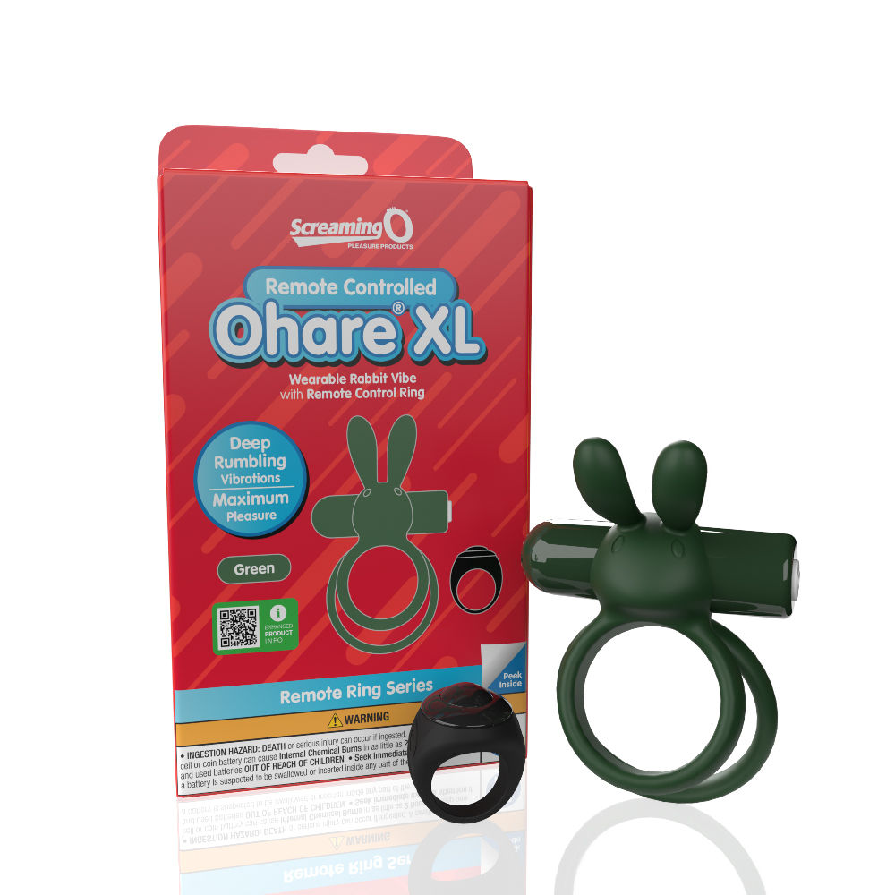 Screaming O Remote Controlled Ohare XL Vibrating Ring - Black