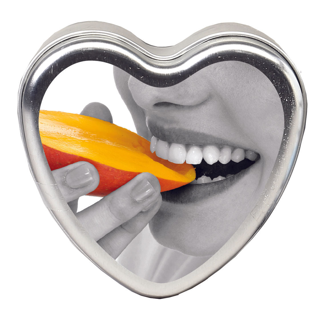 Edible Heart Candle - Mango - 4 Oz.