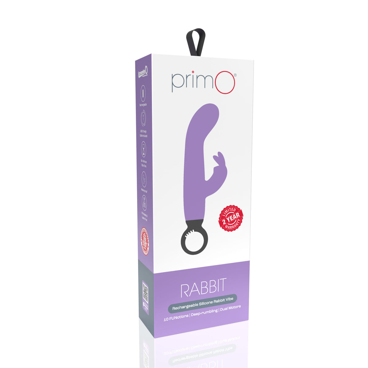 Primo Rabbit Rechargeable Vibrator - Blueberry
