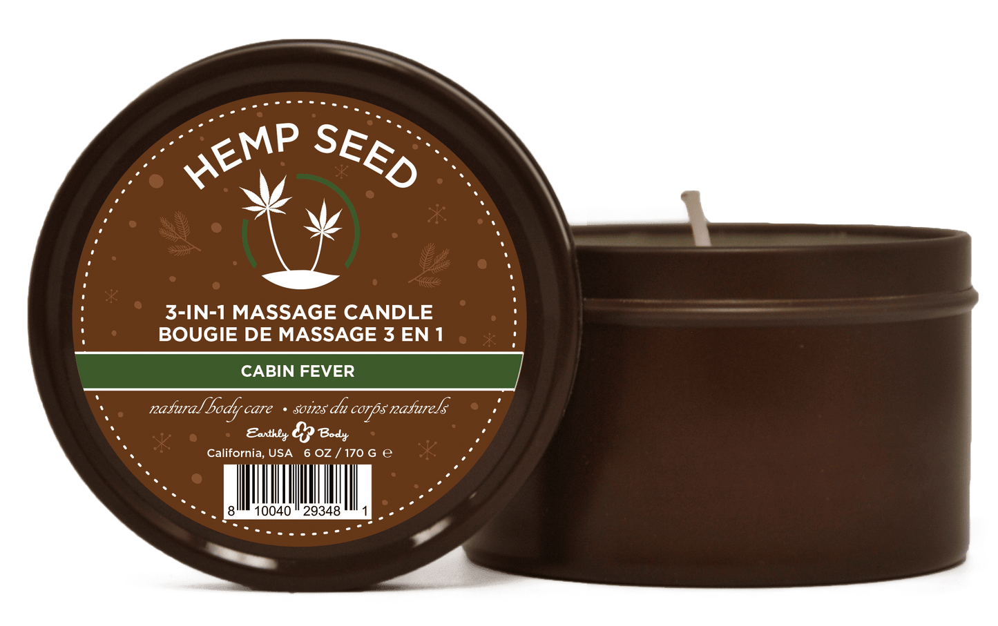 Hemp Seed 3-in-1 Massage Candle Cabin Fever 6oz/ 170 G
