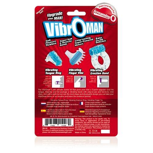 Screaming O Vibro Man - Each - Blue - Love It Wet