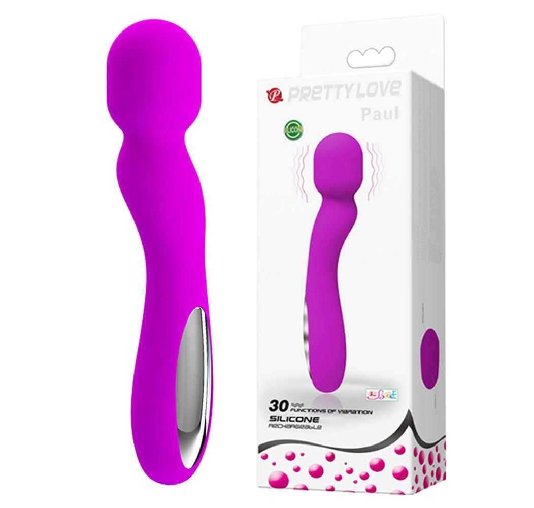 Pretty Love Paul USB Rechargeable Wand - Fuchsia - Love It Wet