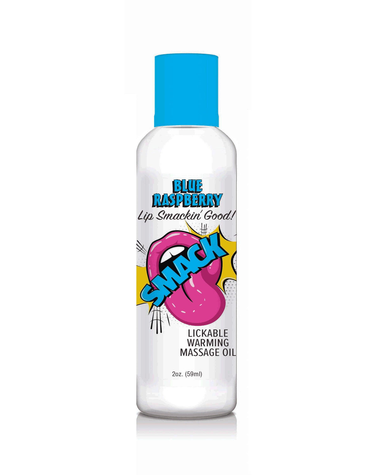 Smack Warming and Lickable Massage Oil - Blue Raspberry 2 Oz - Love It Wet