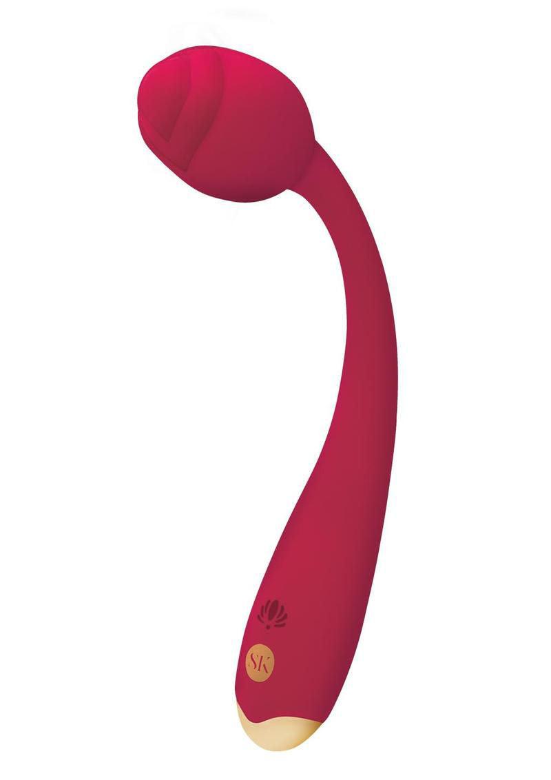 Rosegasm Long Stem Flexi G-Spot Vibe Rose - Red - Love It Wet