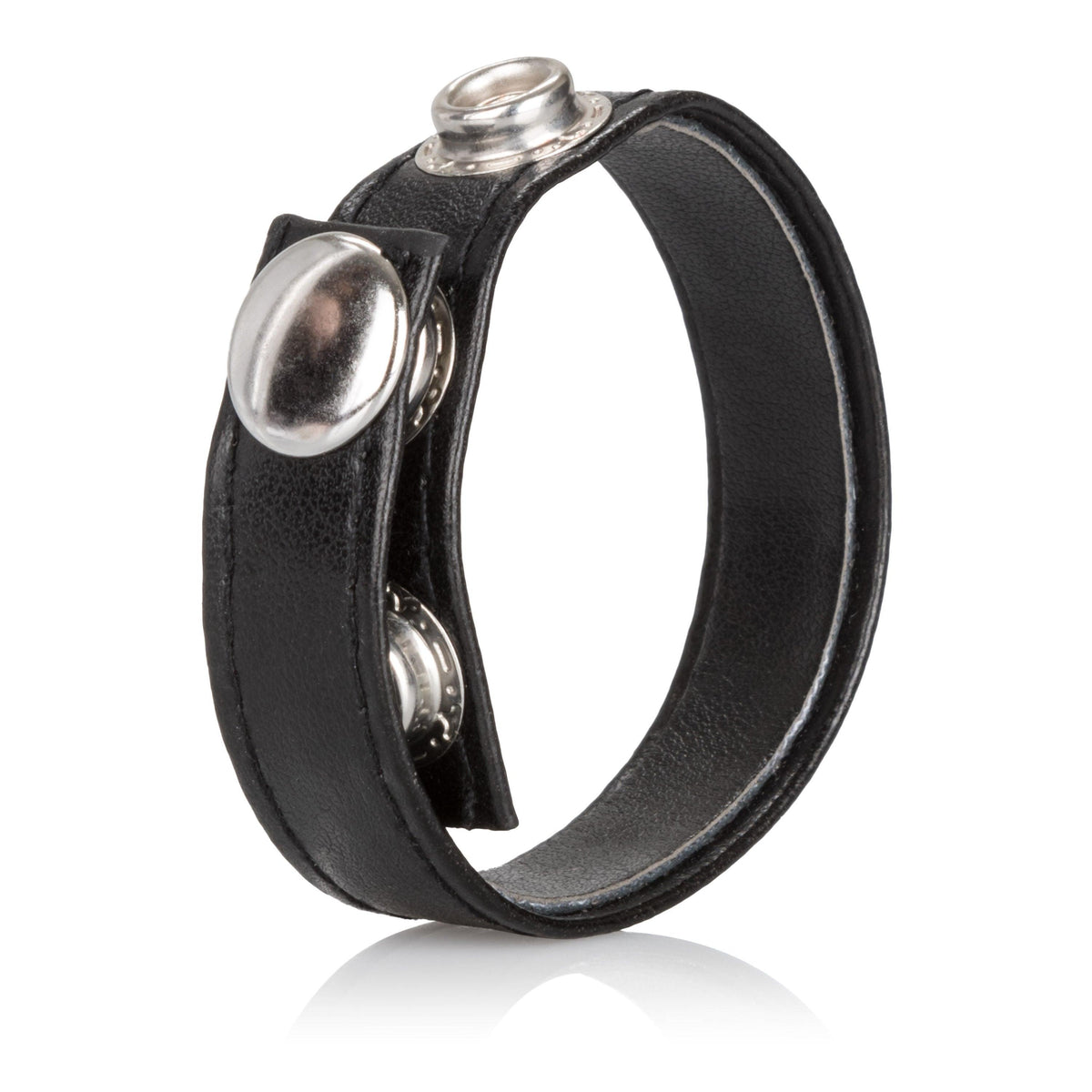 Leather Black 3-Snap Ring - Love It Wet