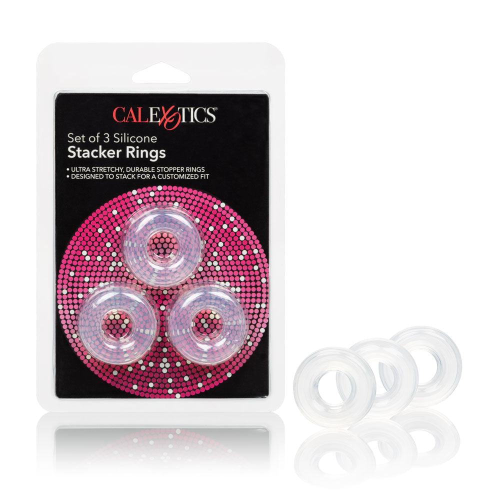 Set of 3 Silicone Stacker Rings - Love It Wet