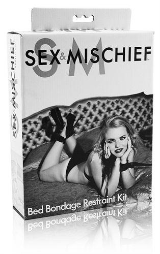 Sex and Mischief Bed Bondage Restraint Kit - Love It Wet