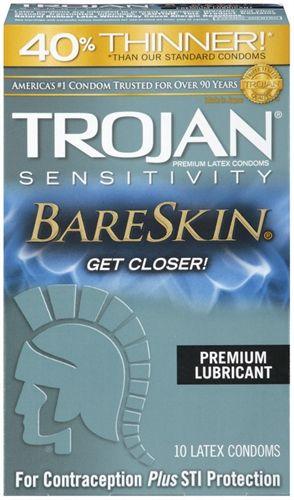 Trojan Sensitivity Bareskin Lubricated Condoms - 3 Pack - Love It Wet