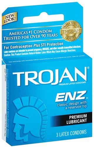 Trojan Enz Lubricated - 3 Pack - Love It Wet