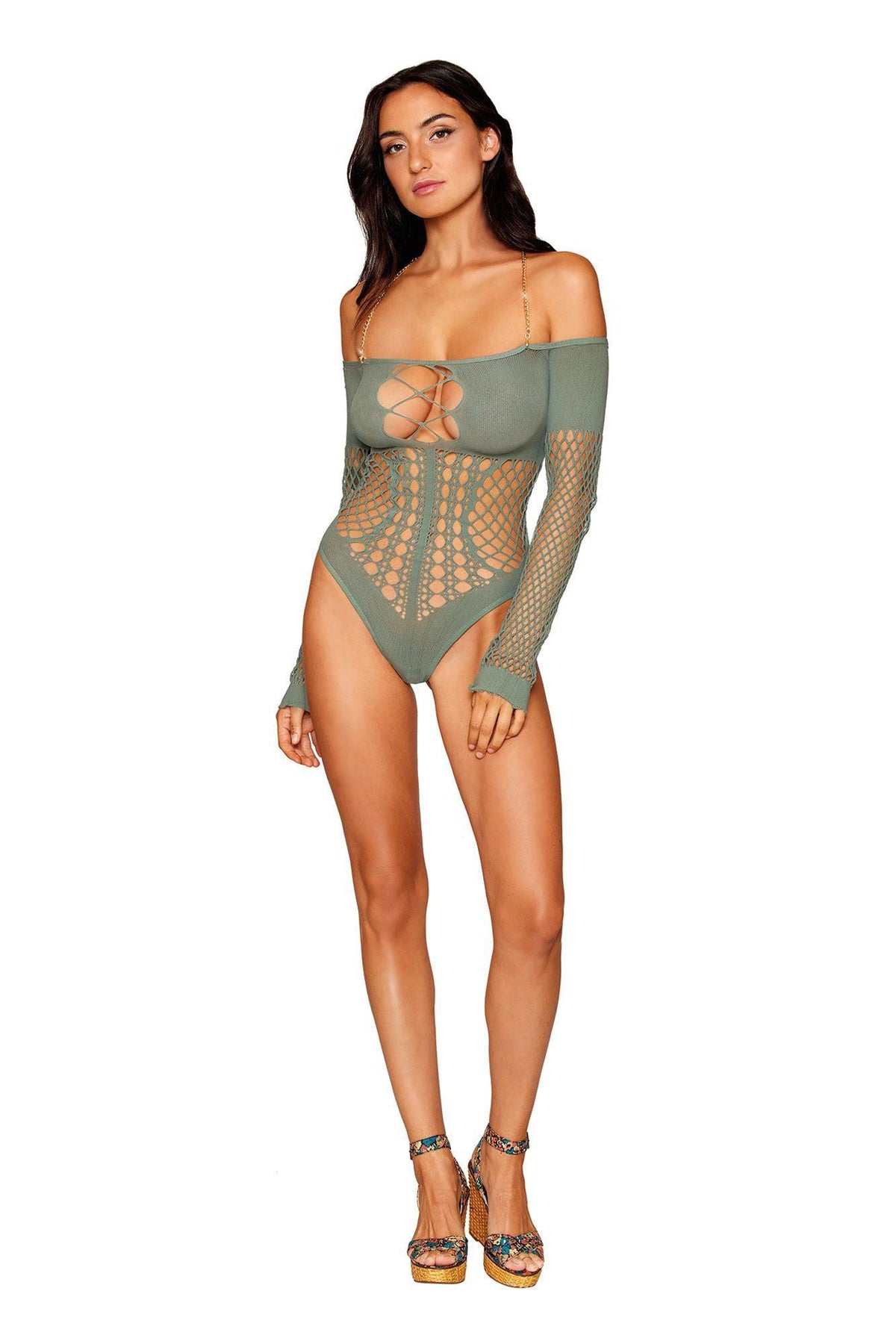 Long Sleeve Teddy - One Size - Sage - Love It Wet