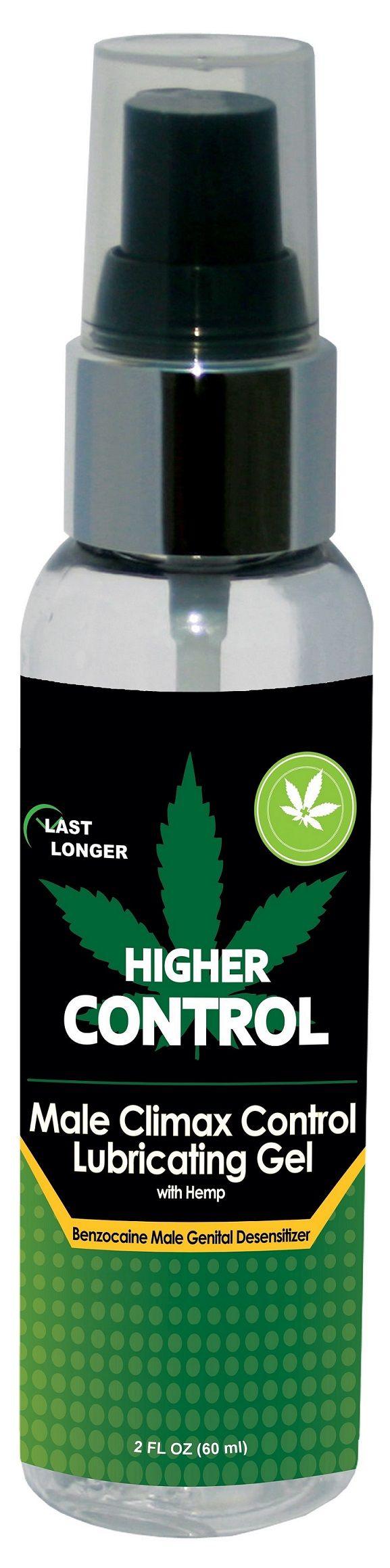 Higher Control Male Climax Control Lubricating Gel With Hemp - 2 Fl. Oz. / 60 ml - Love It Wet