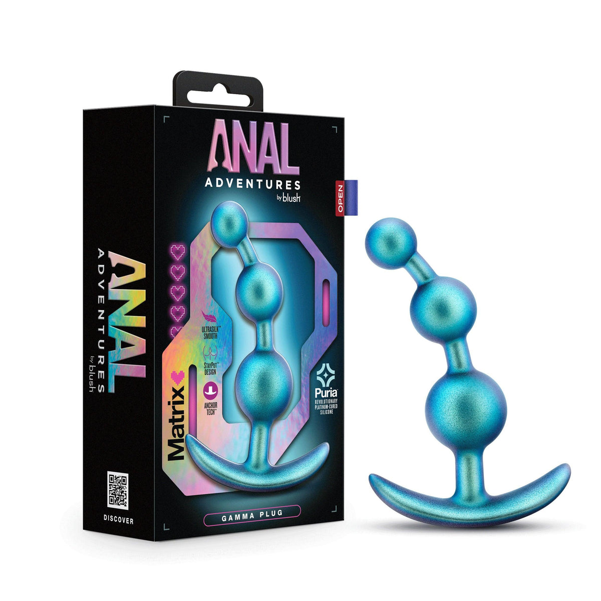 Anal Adventures Matrix - Gamma Plug - Neptune Teal - Love It Wet