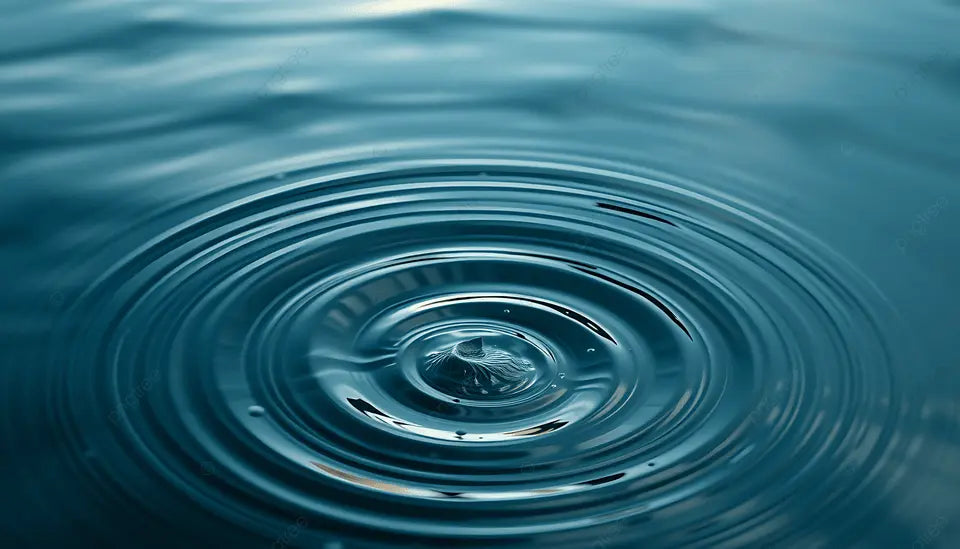Ripples spreading across calm water