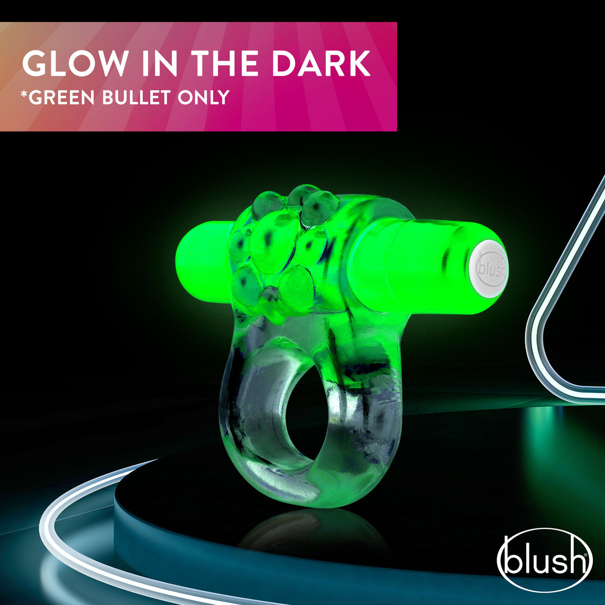 Play With Me  Teaser Vibrating C-Ring   Green