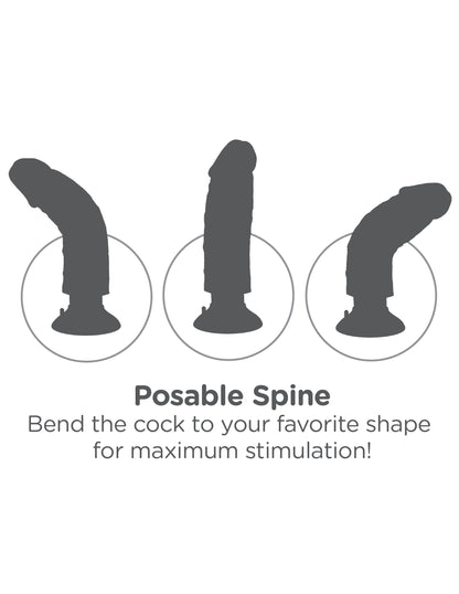 King Cock 8-Inch Vibrating Cock With Balls - Flesh