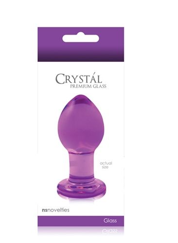 Crystal Premium Glass Plug - Small - Clear Blue