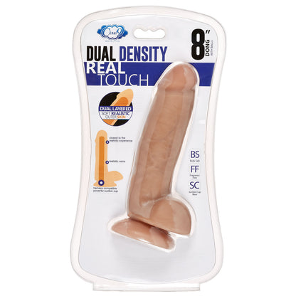 8" Dual Density Real Touch Thick With Realistic Painted Veins and Balls - White