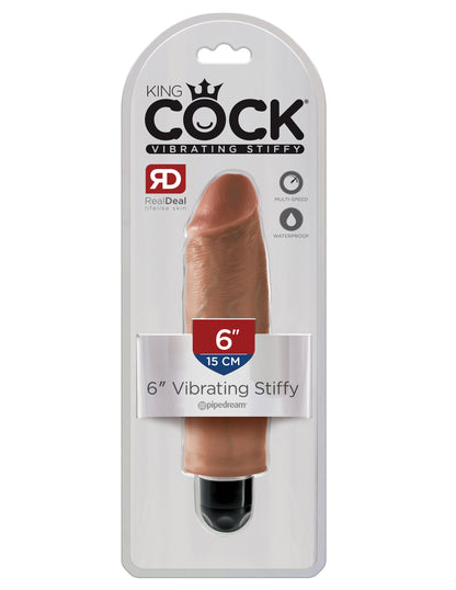 King Cock 6 Inch Vibrating Stiffy - Light