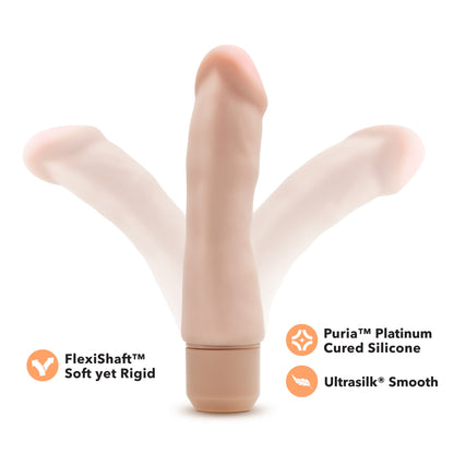 Dr. Skin Silicone  Dr. Steve - 7 Inch Vibrating Dildo - Beige