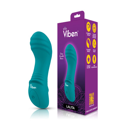 Lalita Mini Pleasure Ridges G-Spot Vibe - Ocean