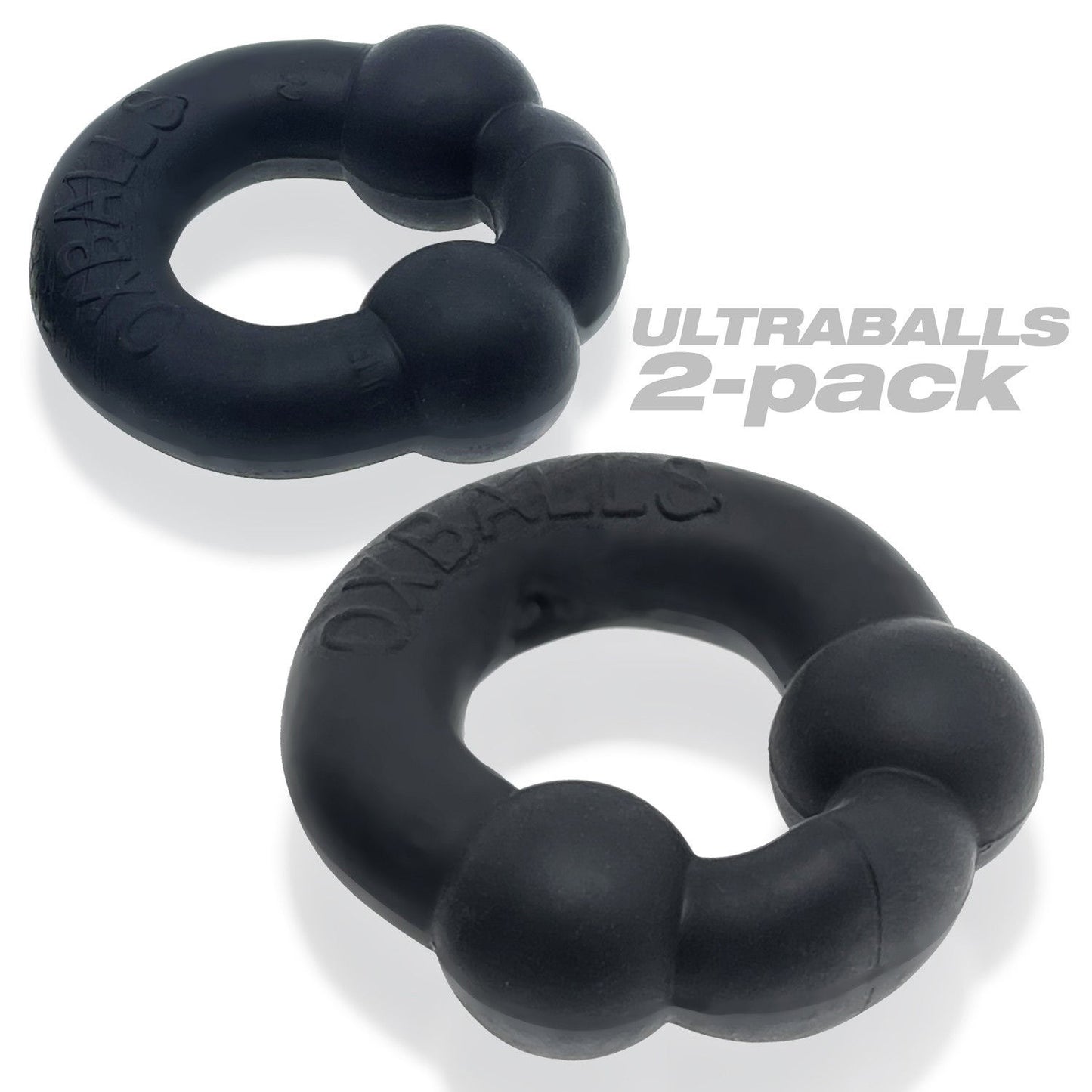 Ultraballs 2- Piece Cockring Set - Night Black