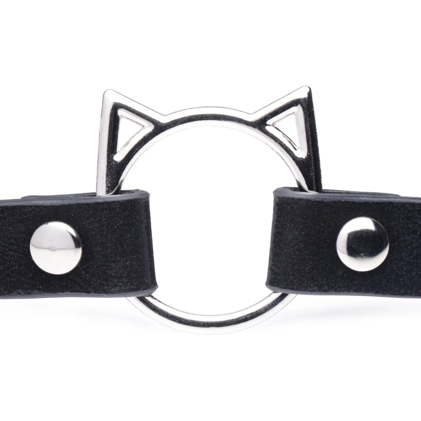 Kinky Kitty Ring Slim Choker - Black