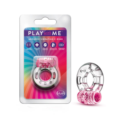 Play With Me - Arouser Vibrating C-Ring - Pink