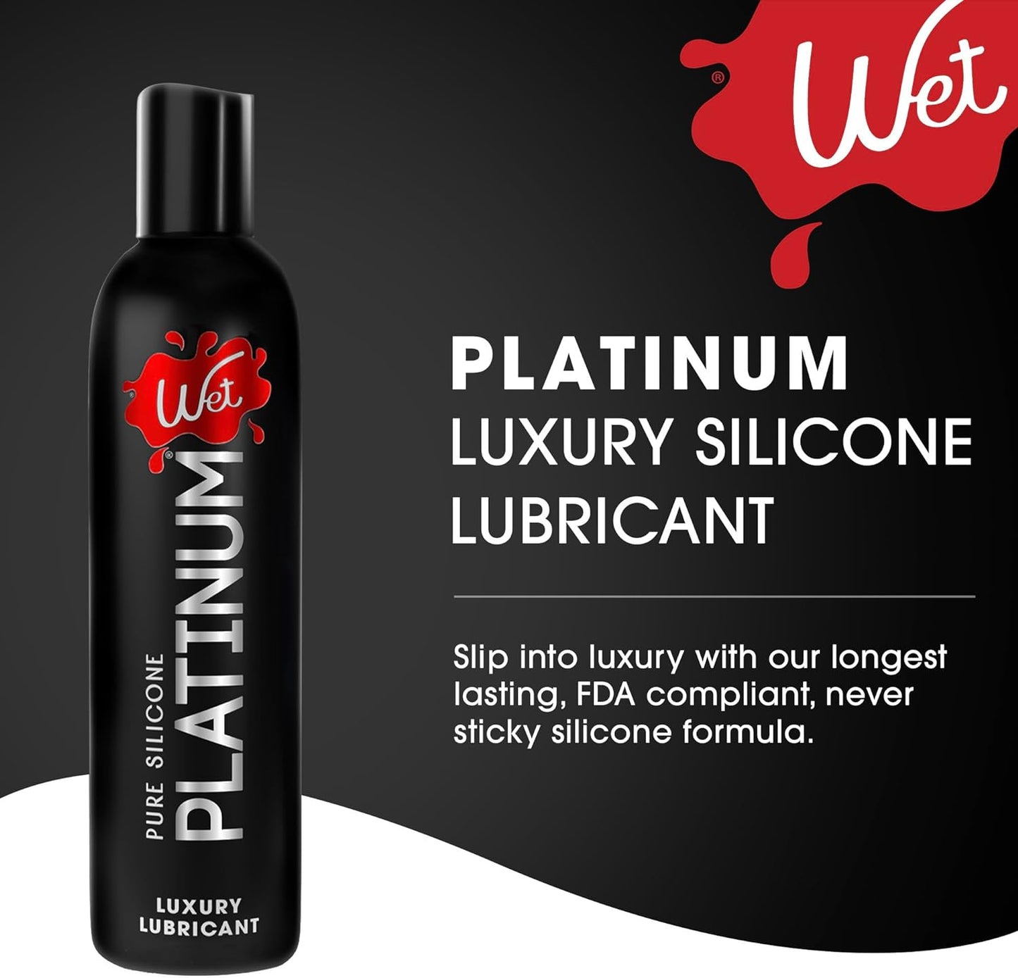 Wet Platinum - Luxury Silicone Based Lubricant for Men, Women & Couples