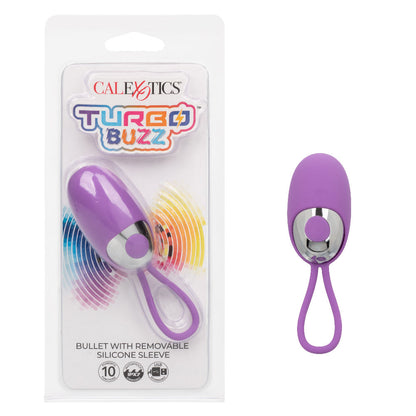 Turbo Buzz Bullet With Removable Silicone Sleeve - Pink