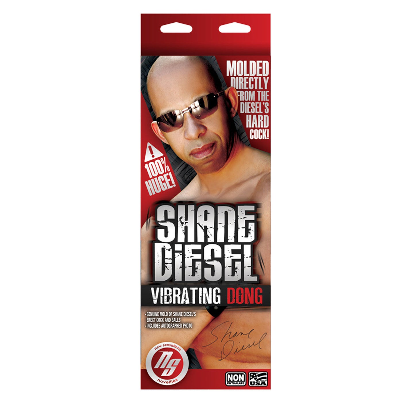 Shane Diesel 10" Vibrating Dildo - Tan