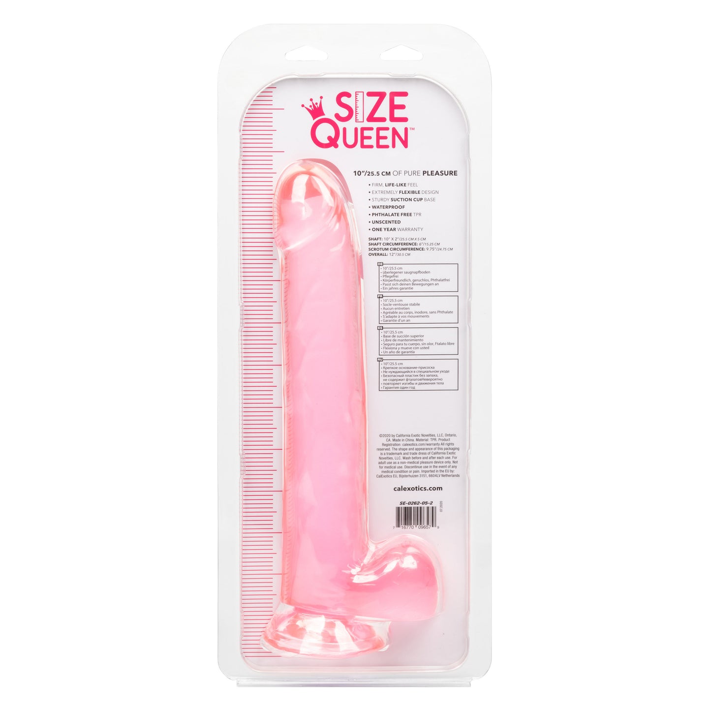 Size Queen 10 inch/25.5 Cm - Pink