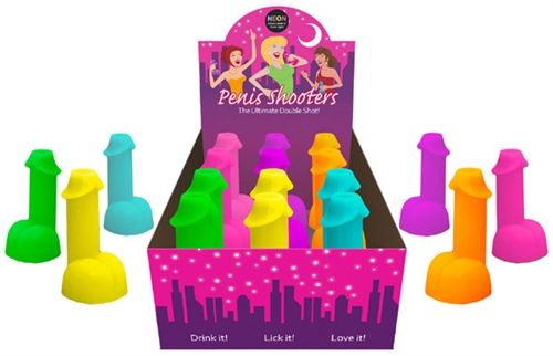 Neon Penis Shooters - 12 Piece Display