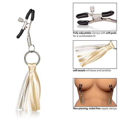 Nipple Play Playful Tassels Nipple Clamps - Black