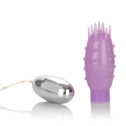 Silicone Slims Vibrating Nubby Bullet - Purple