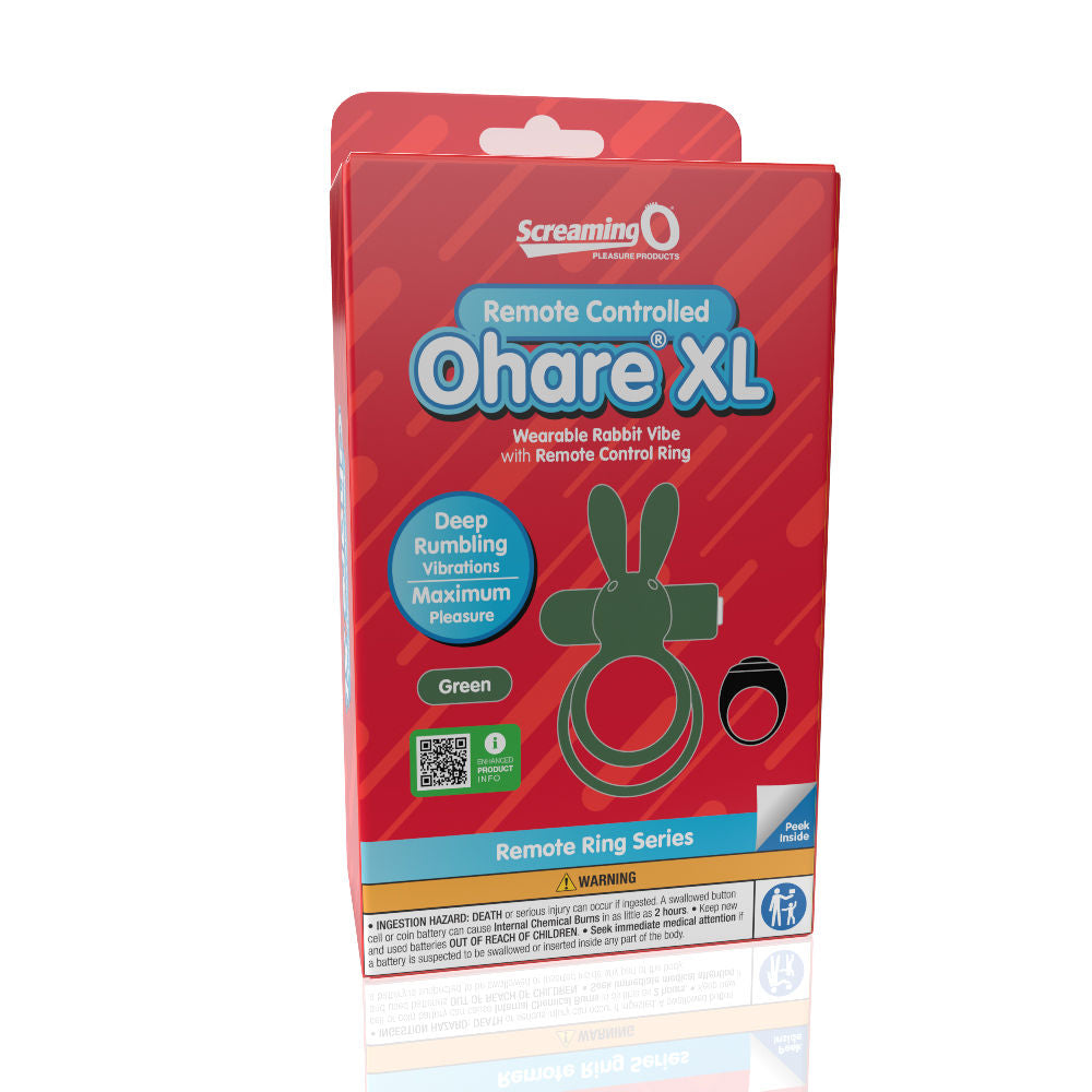 Screaming O Remote Controlled Ohare XL Vibrating  Ring - Black