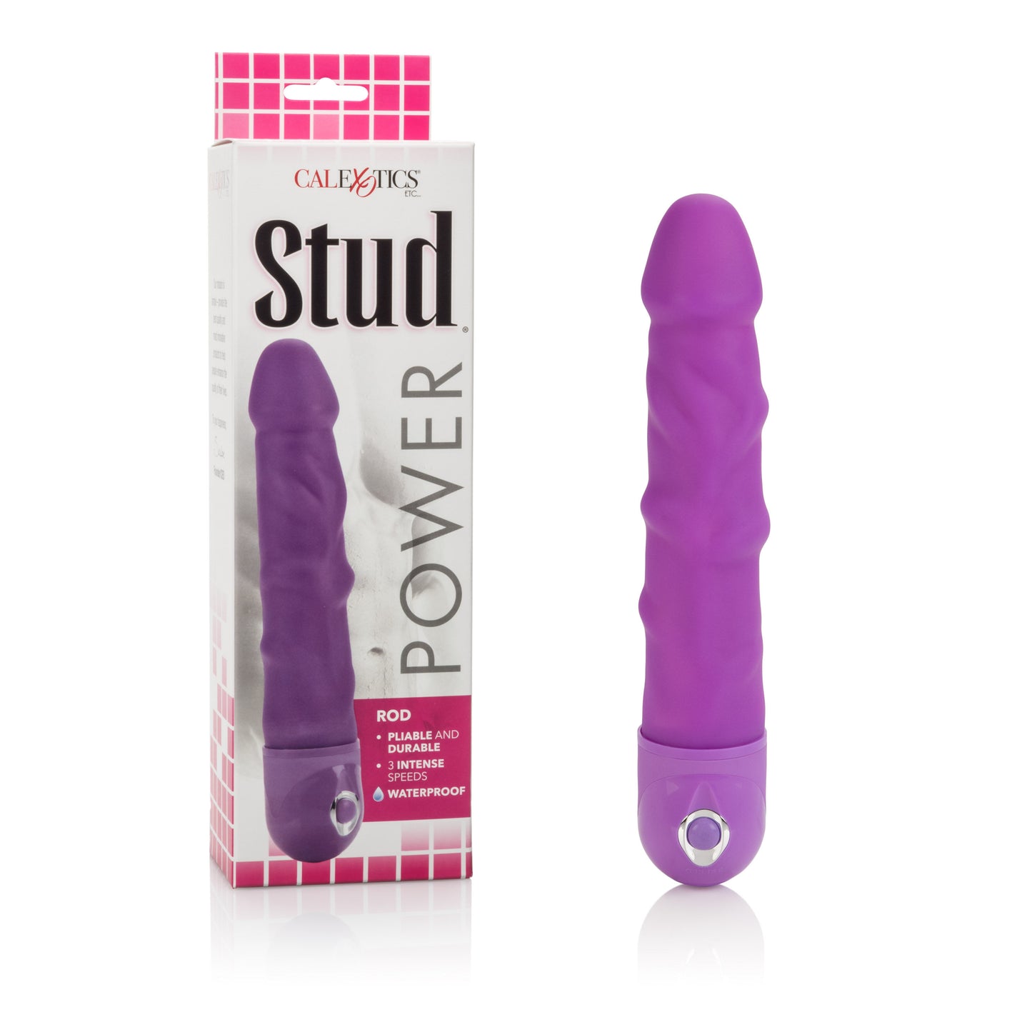 Waterproof Power Stud Rod Dong - Pink