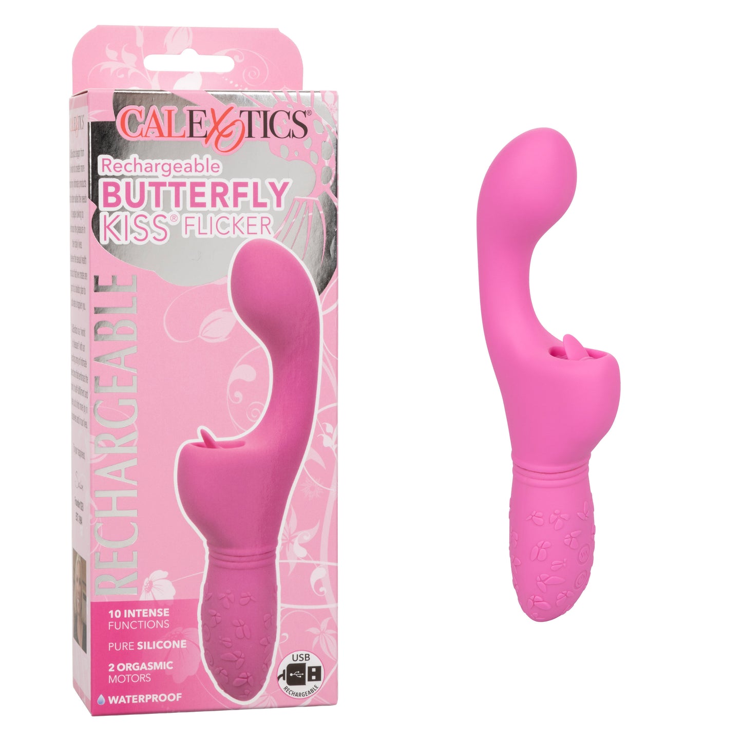 Rechargeable Butterfly Kiss Flicker - Pink