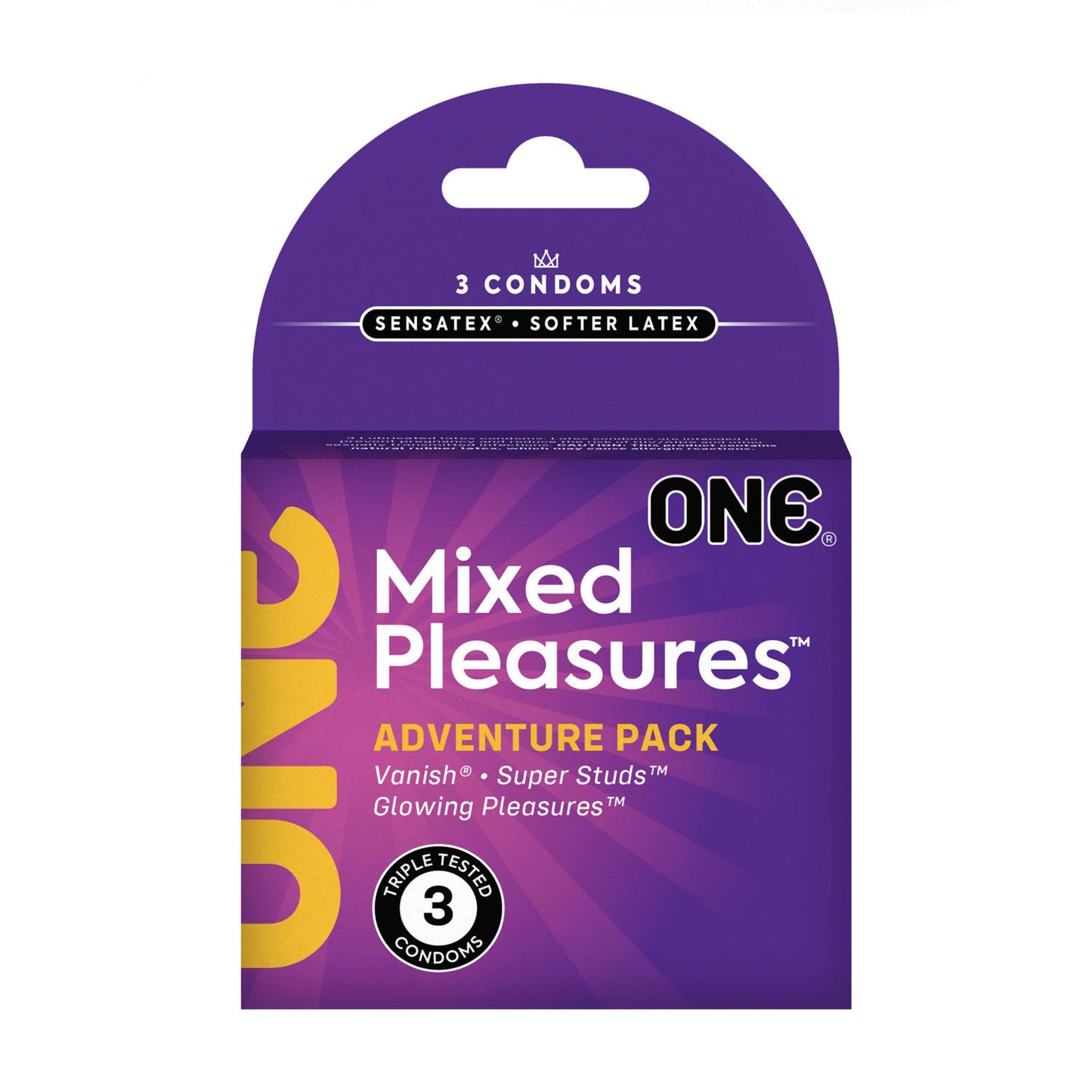 One Mixed Pleasures 3 Count Condoms