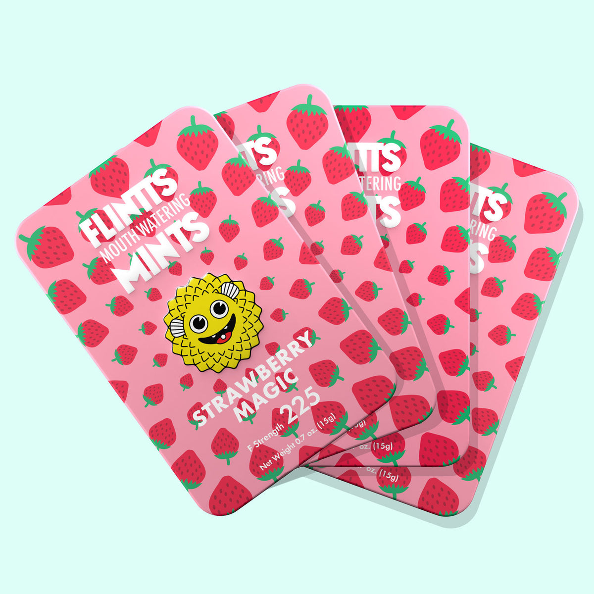 Flintts Mouth Watering Mints Strawberry Magic  -  F-Strength 225
