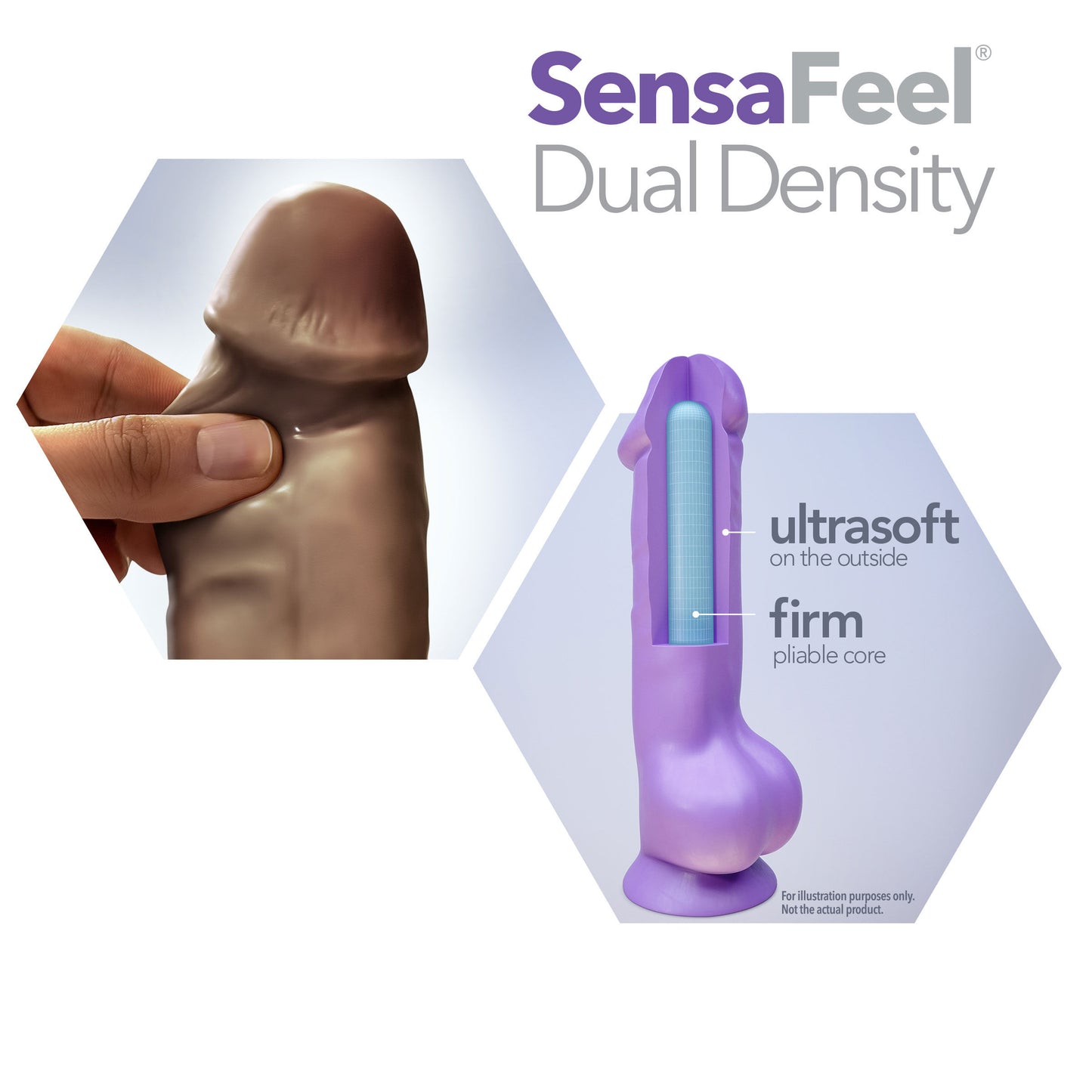 Au Natural - 9 Inch Dildo With Suction Cup -  Chocolate