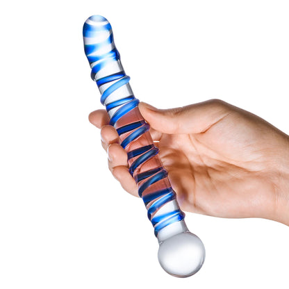 Mr. Swirly 6.5 Inch G-Spot Glass Dildo