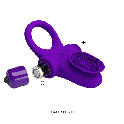 Pretty Love Vibrating Cock Ring II - Purple