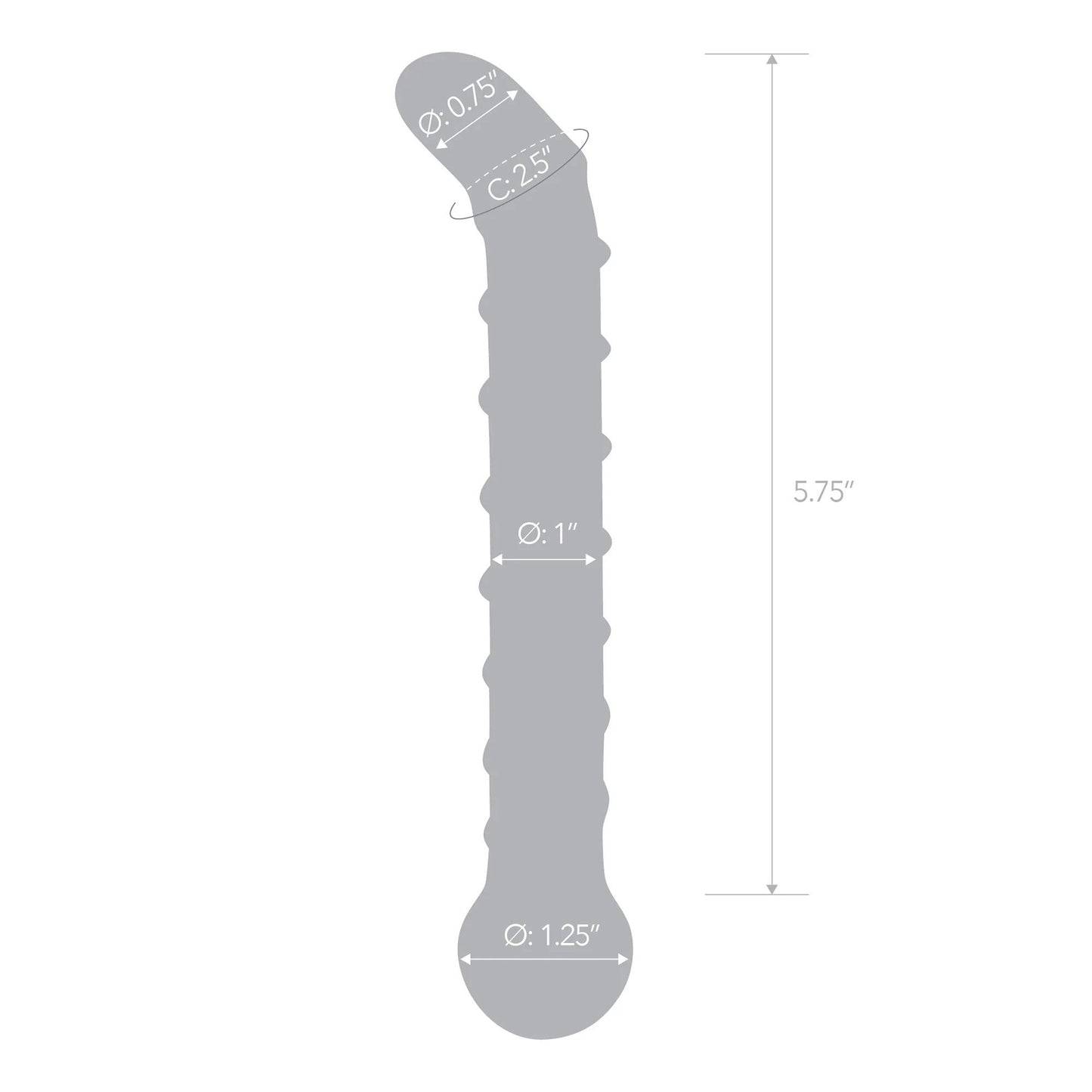 Mr. Swirly 6.5 Inch G-Spot Glass Dildo