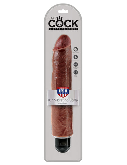 King Cock 10 Inch Vibrating Stiffy Flesh