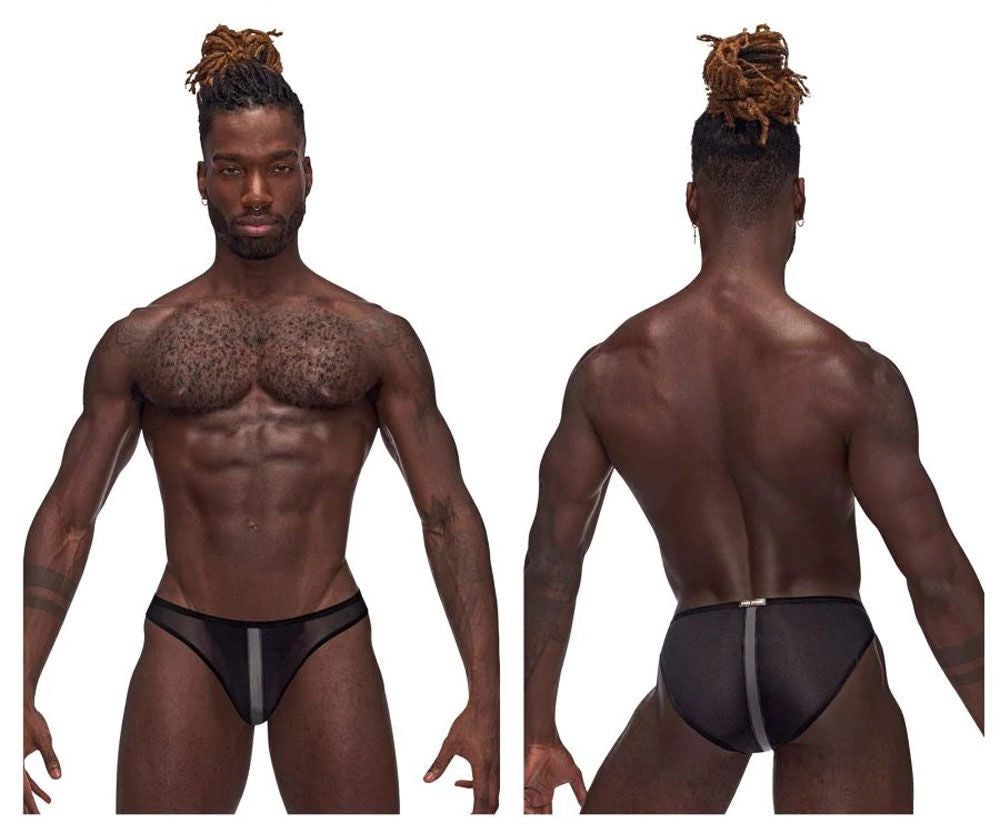 Landing Strip Bikini Brief - XL - Black