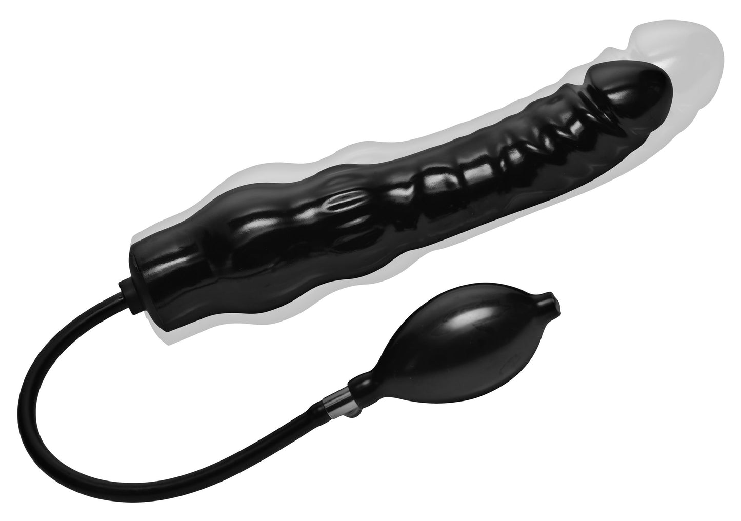 Inflatable 11 Inch Super Dong - Black