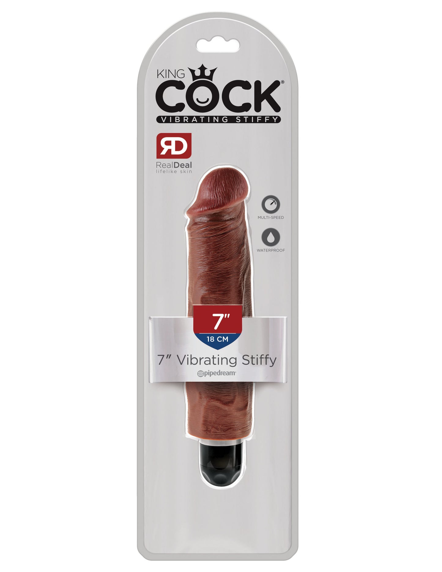 King Cock 7 Inch Vibrating Stiffy - Light