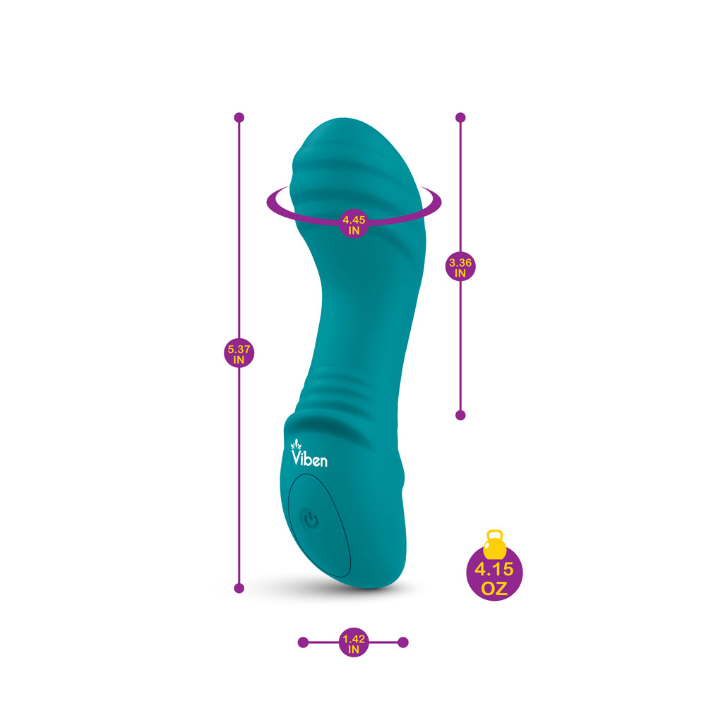 Lalita Mini Pleasure Ridges G-Spot Vibe - Ocean