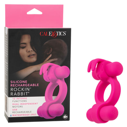 Silicone Rechargeable Rockin Rabbit - Pink